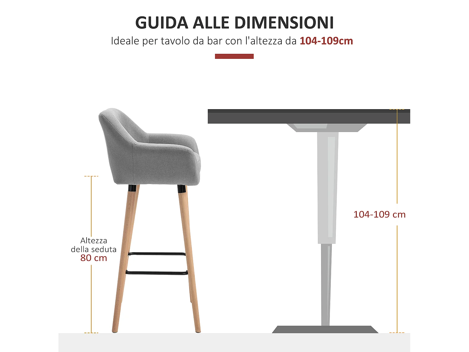 Set 2 sgabelli da bar con schienale e cuscino in tessuto grigio