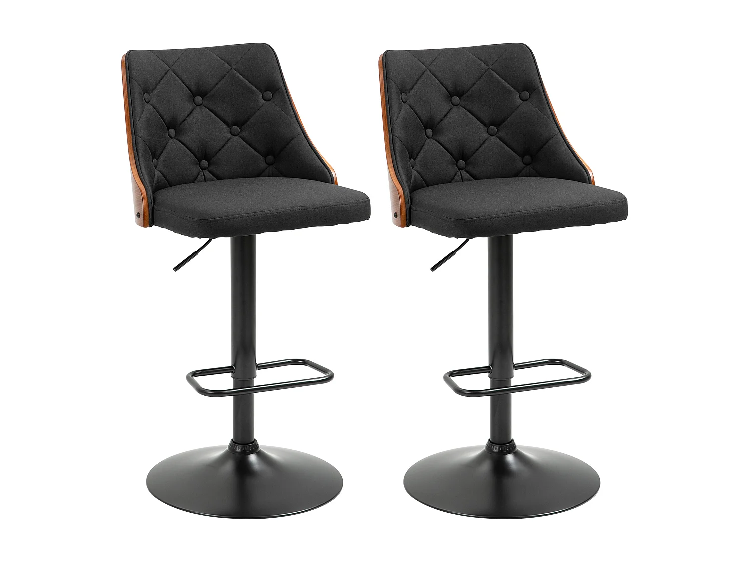 Set 2 sgabelli da bar moderni e girevoli ad altezza regolabile