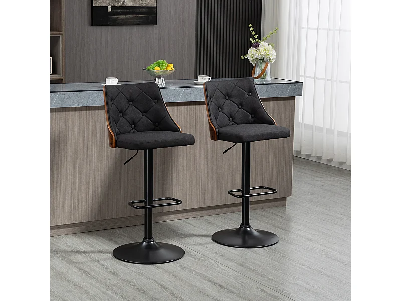 Set 2 sgabelli da bar moderni e girevoli ad altezza regolabile