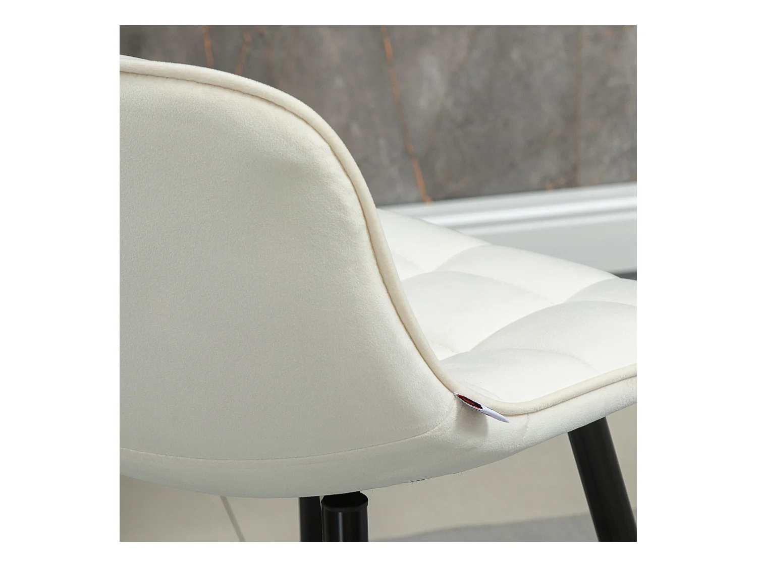 Set 2 sgabelli da bar in velluto con schienale e poggiapiedi