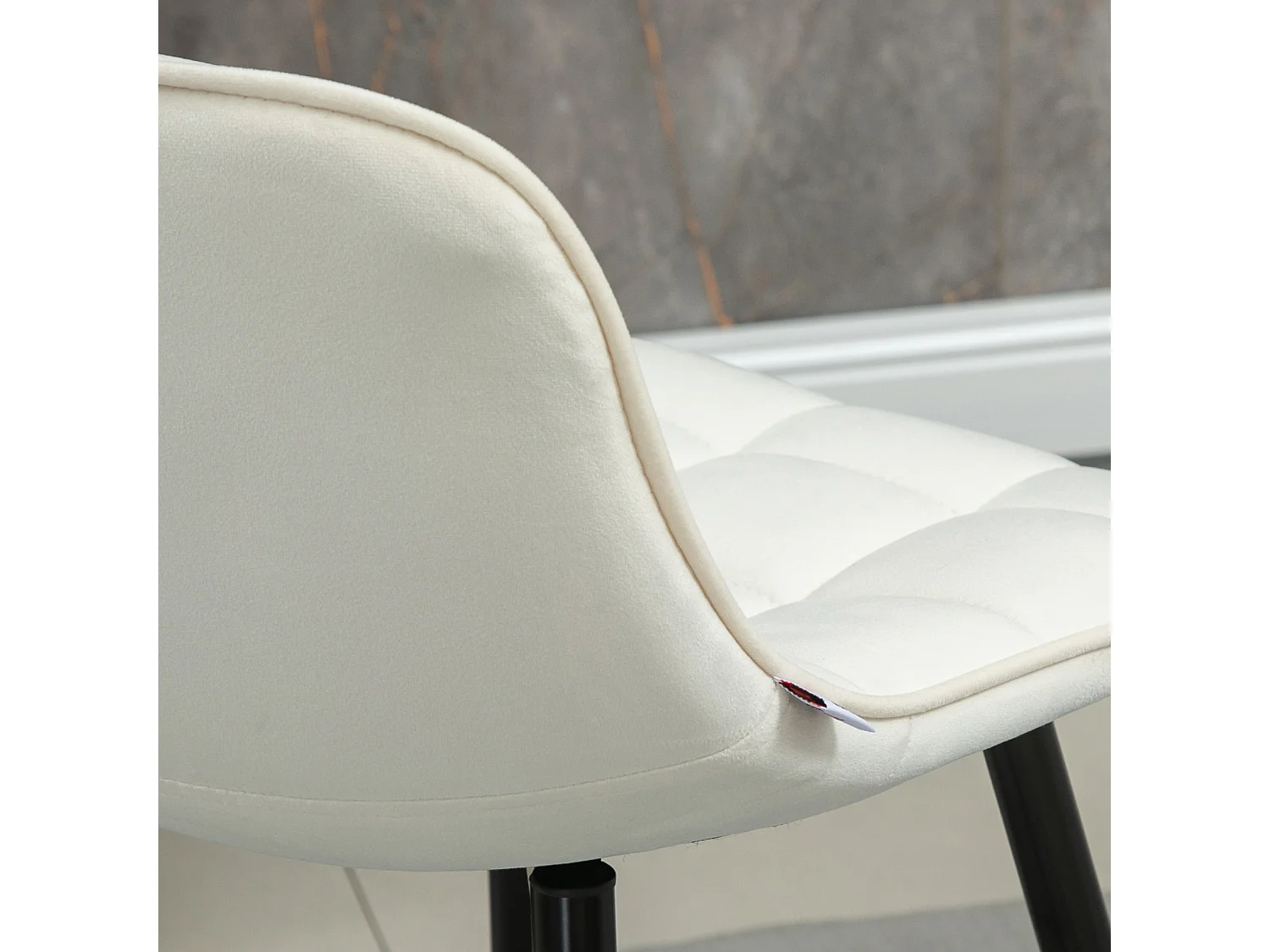 Set 2 sgabelli da bar in velluto con schienale e poggiapiedi