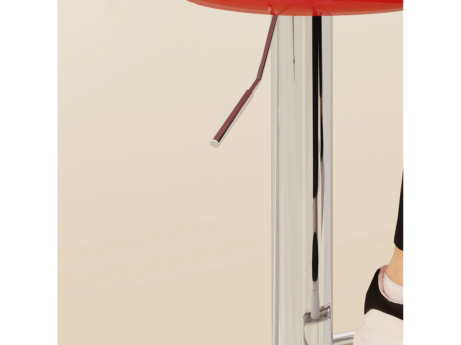 Set 2 sgabelli da bar girevoli con altezza regolabile rosso