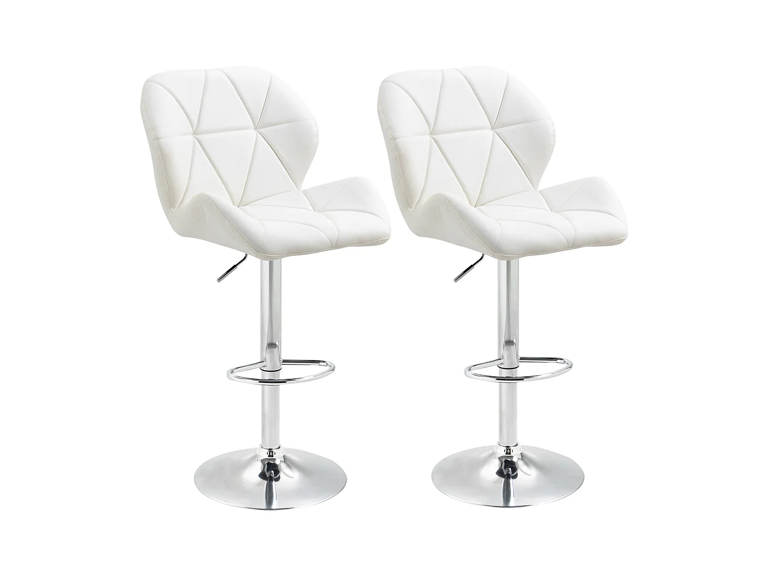 Set 2 sgabelli da bar girevoli altezza regolabile in similpelle