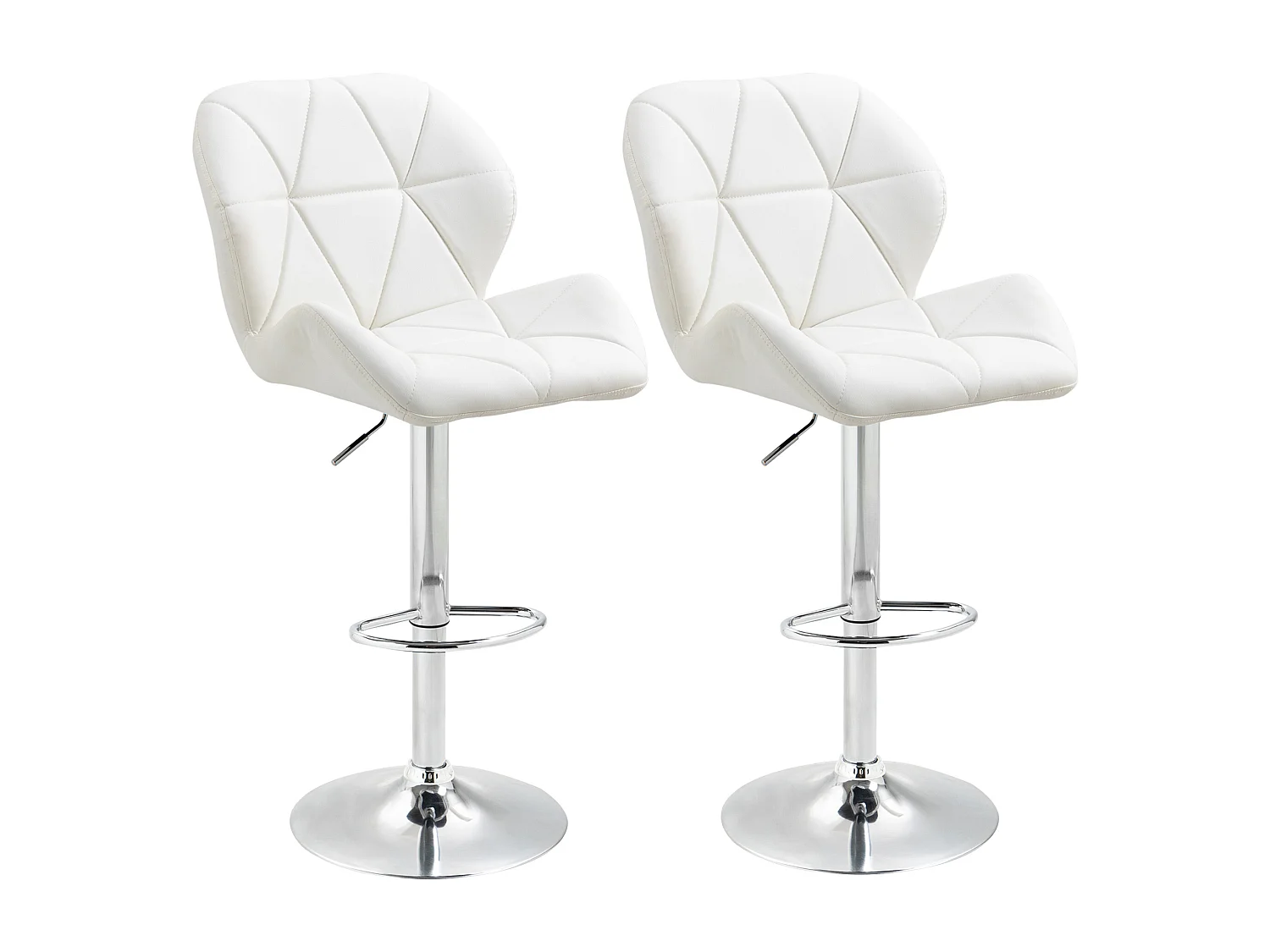 Set 2 sgabelli da bar girevoli altezza regolabile in similpelle