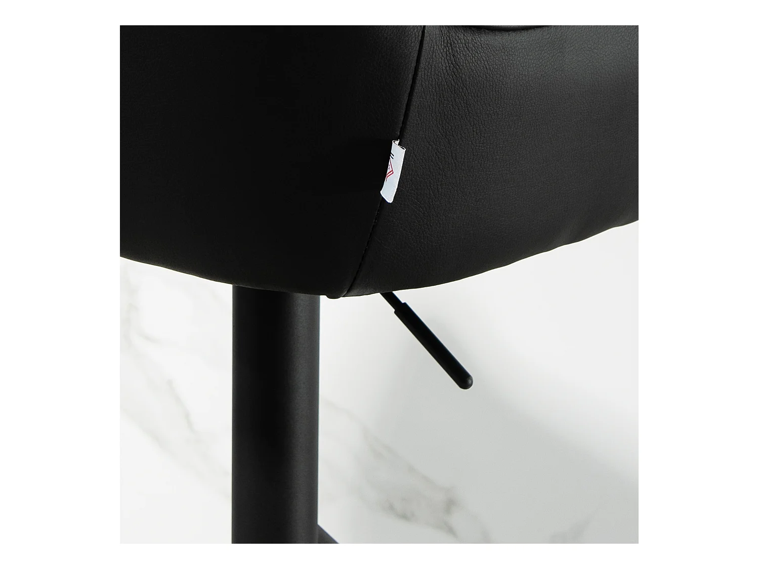 Set 2 sgabelli moderni regolabili con schienale braccioli nero grigio