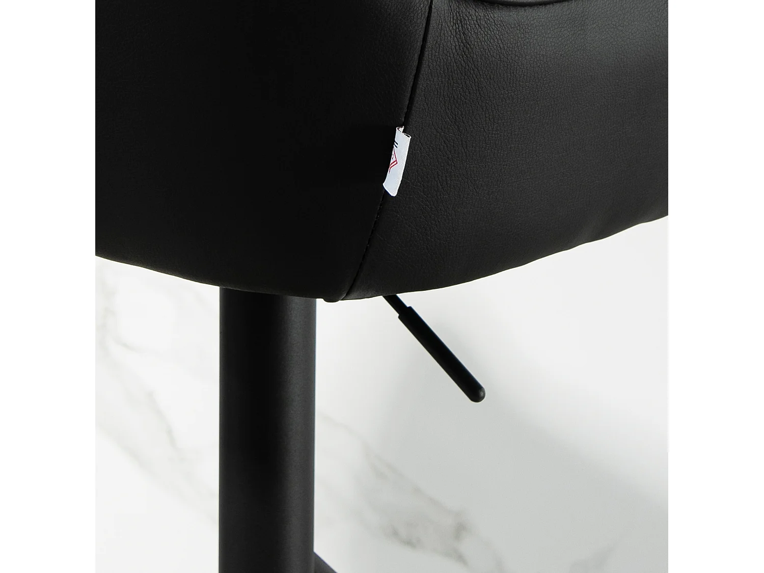 Set 2 sgabelli moderni regolabili con schienale braccioli nero grigio