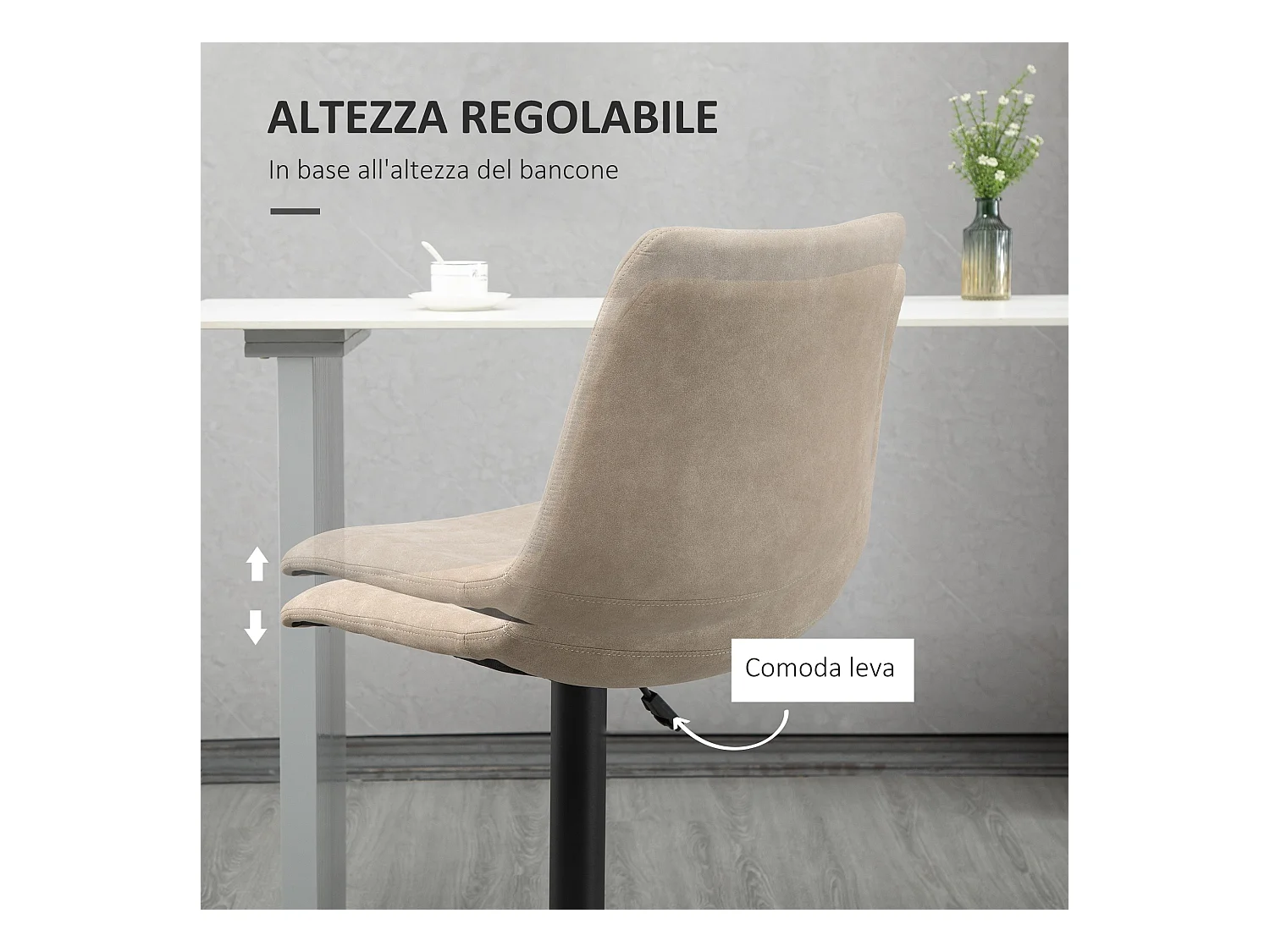 Sgabelli da bar set 2pz altezza regolabile poggiapiedi marrone