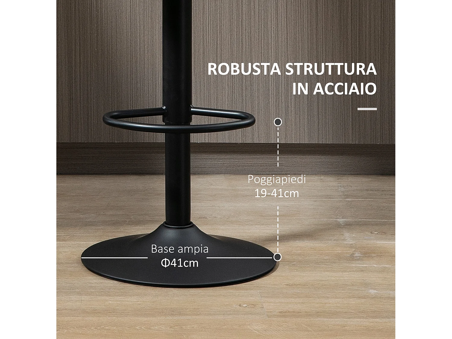 Sgabelli da bar set 2pz altezza regolabile poggiapiedi marrone