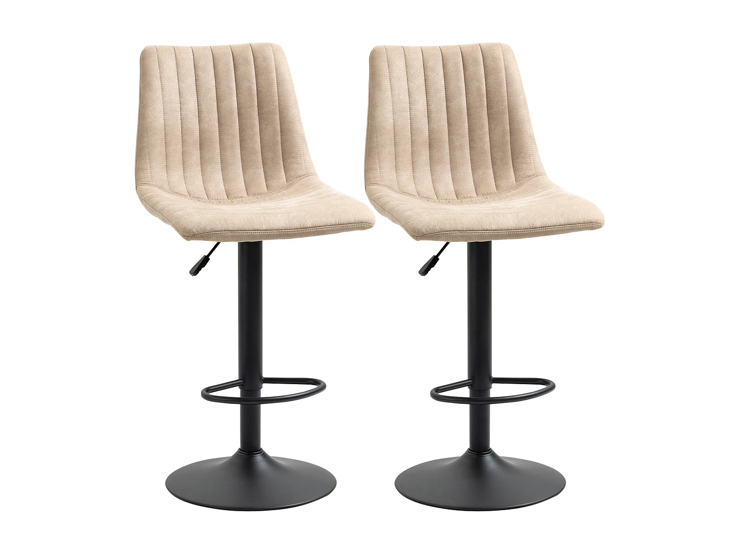 Sgabelli da bar set 2pz altezza regolabile poggiapiedi marrone