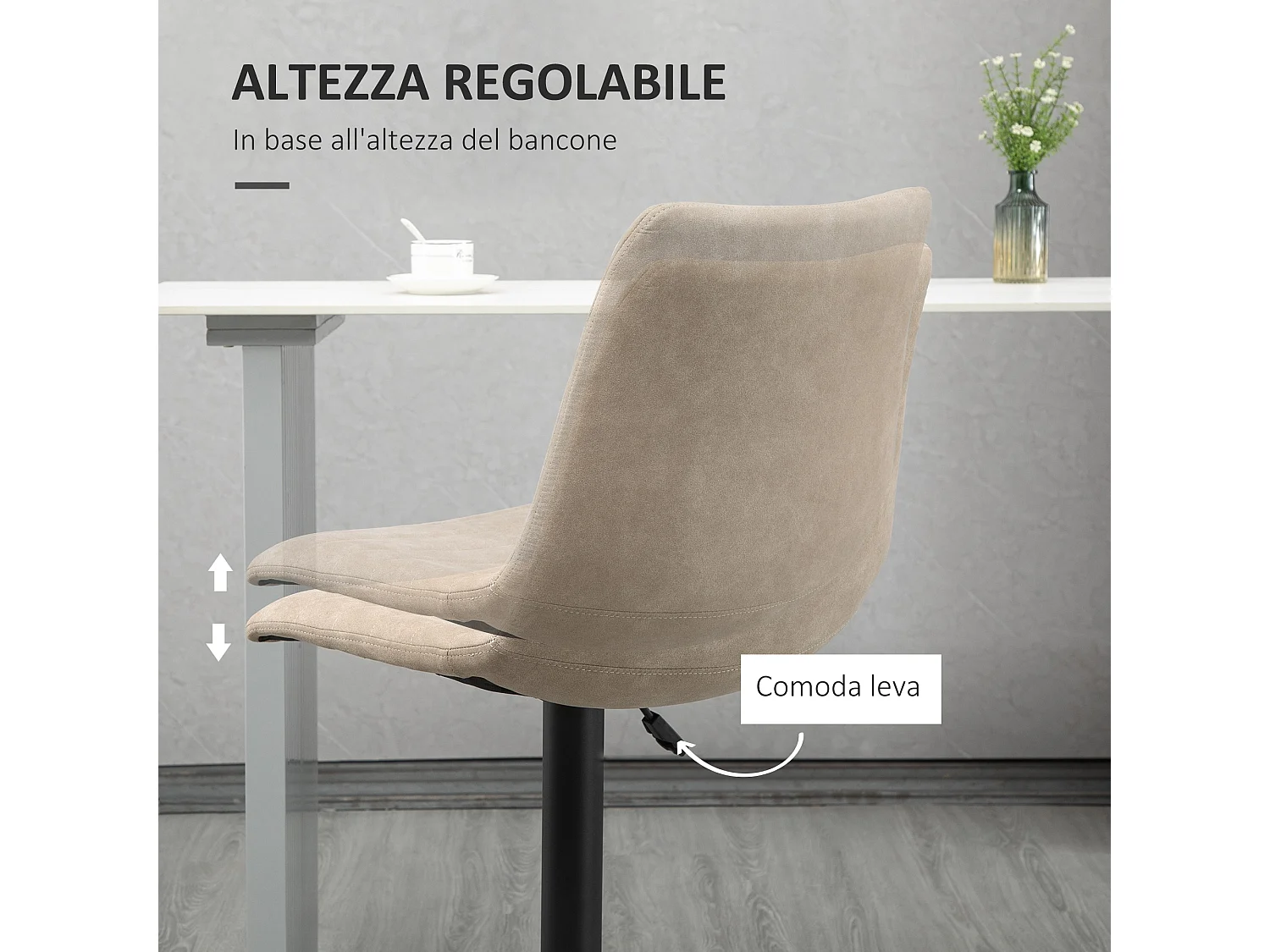 Sgabelli da bar set 2pz altezza regolabile poggiapiedi marrone