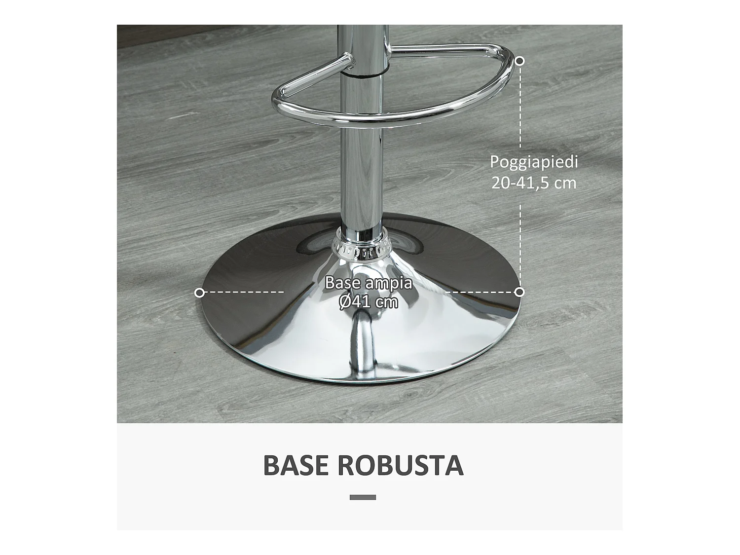 Set 2 sgabelli alti girevoli con schienale e altezza regolabile