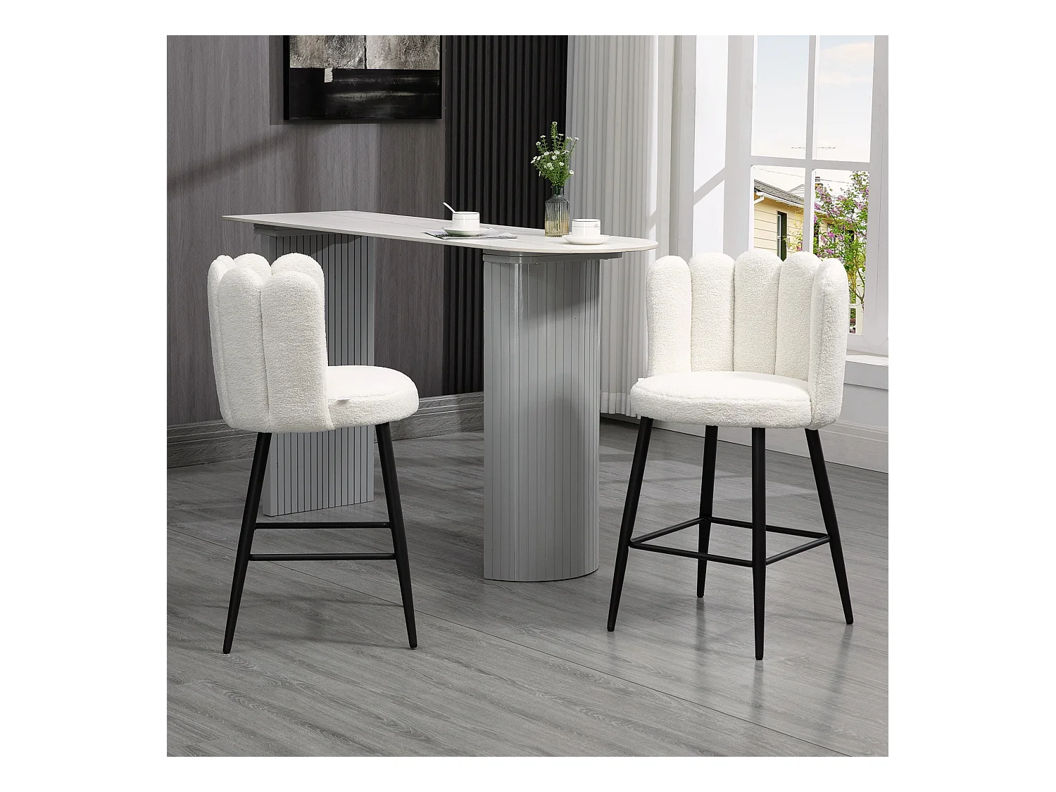 Sgabelli da cucina 2 pezzi con poggiapiedi regolabile