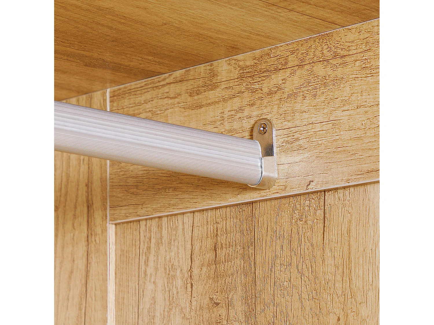 Armadio 2 ante con 2 cassetti asta appendiabiti in legno