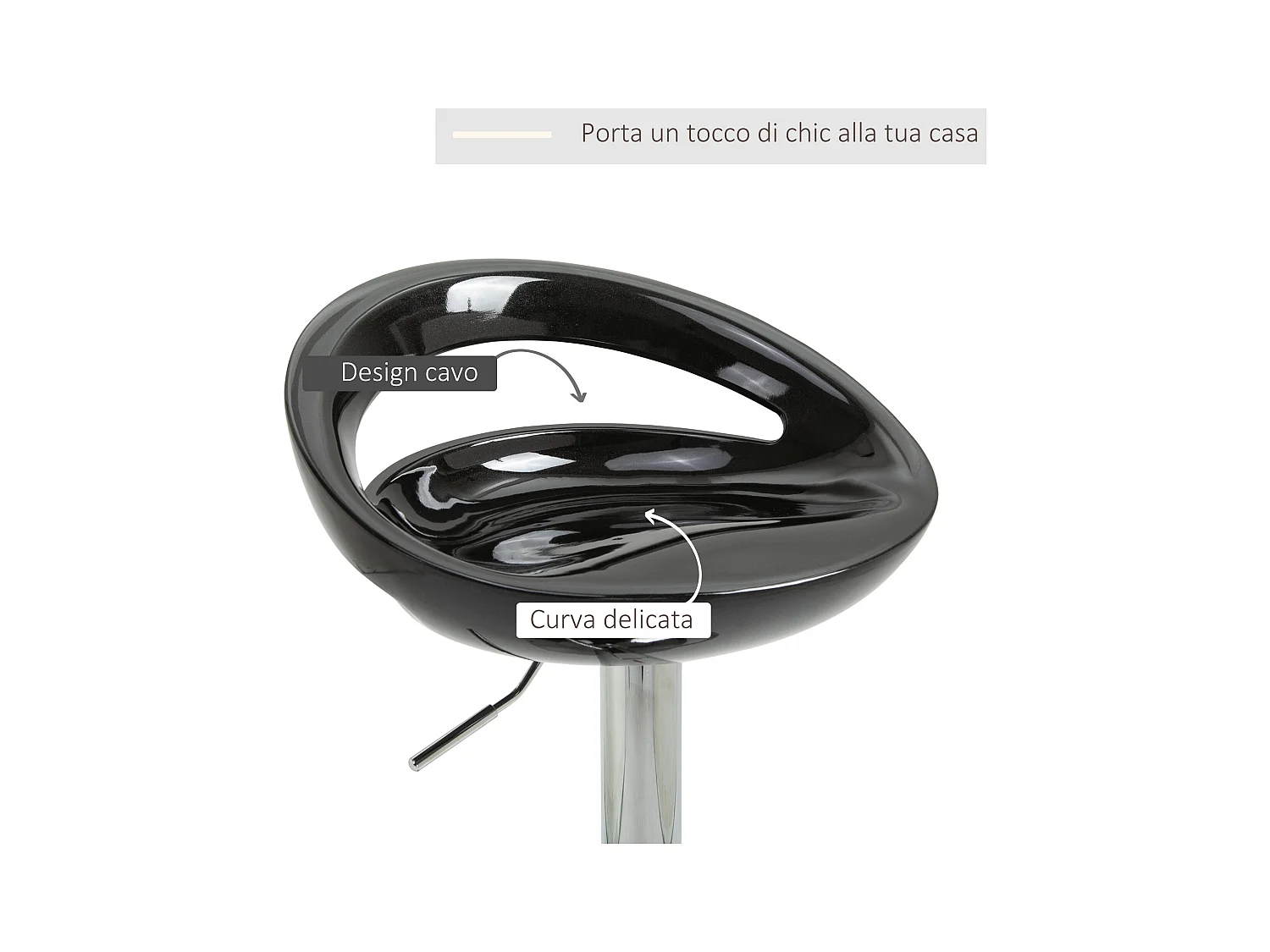 Set 2 sgabelli da bar alti con altezza regolabile e poggiapiedi