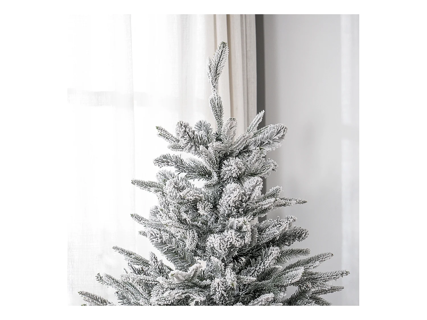 Albero di natale artificiale 182.88 cm innevato con 2531 rami verde