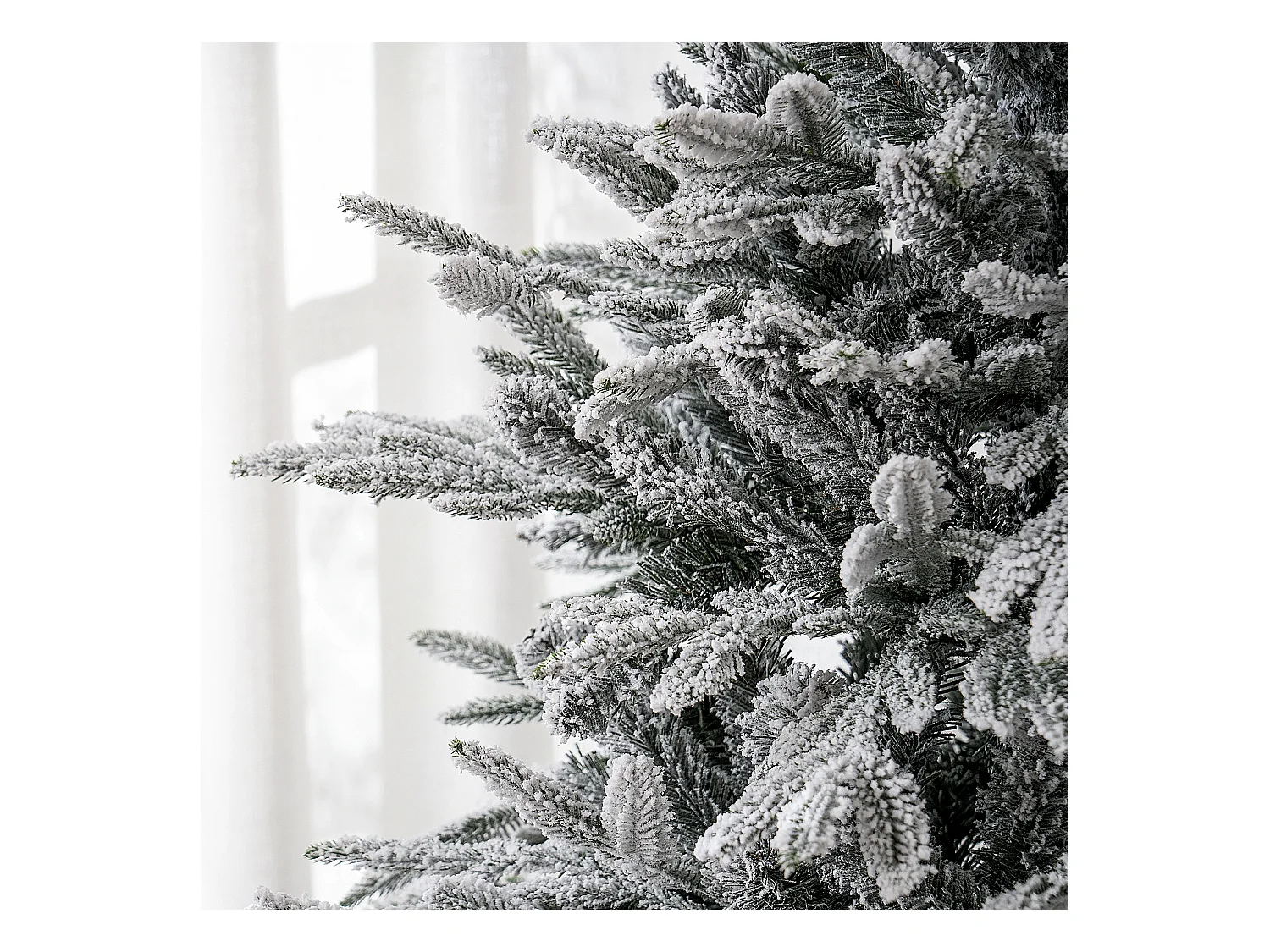 Albero di natale artificiale 182.88 cm innevato con 2531 rami verde