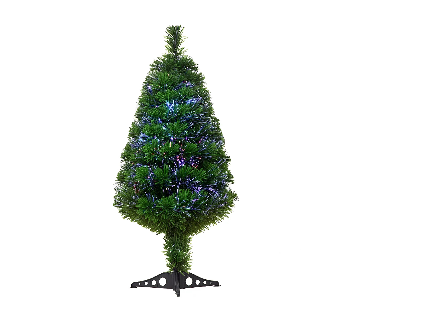 Albero di Natale a fibre ottiche con decorazione di Natale verde