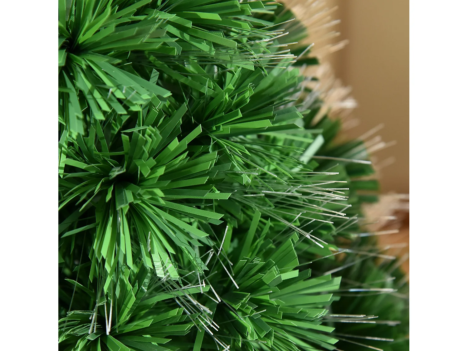 Albero di Natale a fibre ottiche con decorazione di Natale verde