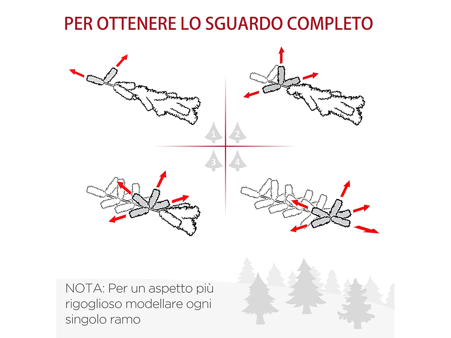Albero di Natale artificiale slim con rami supporto in pvc verde