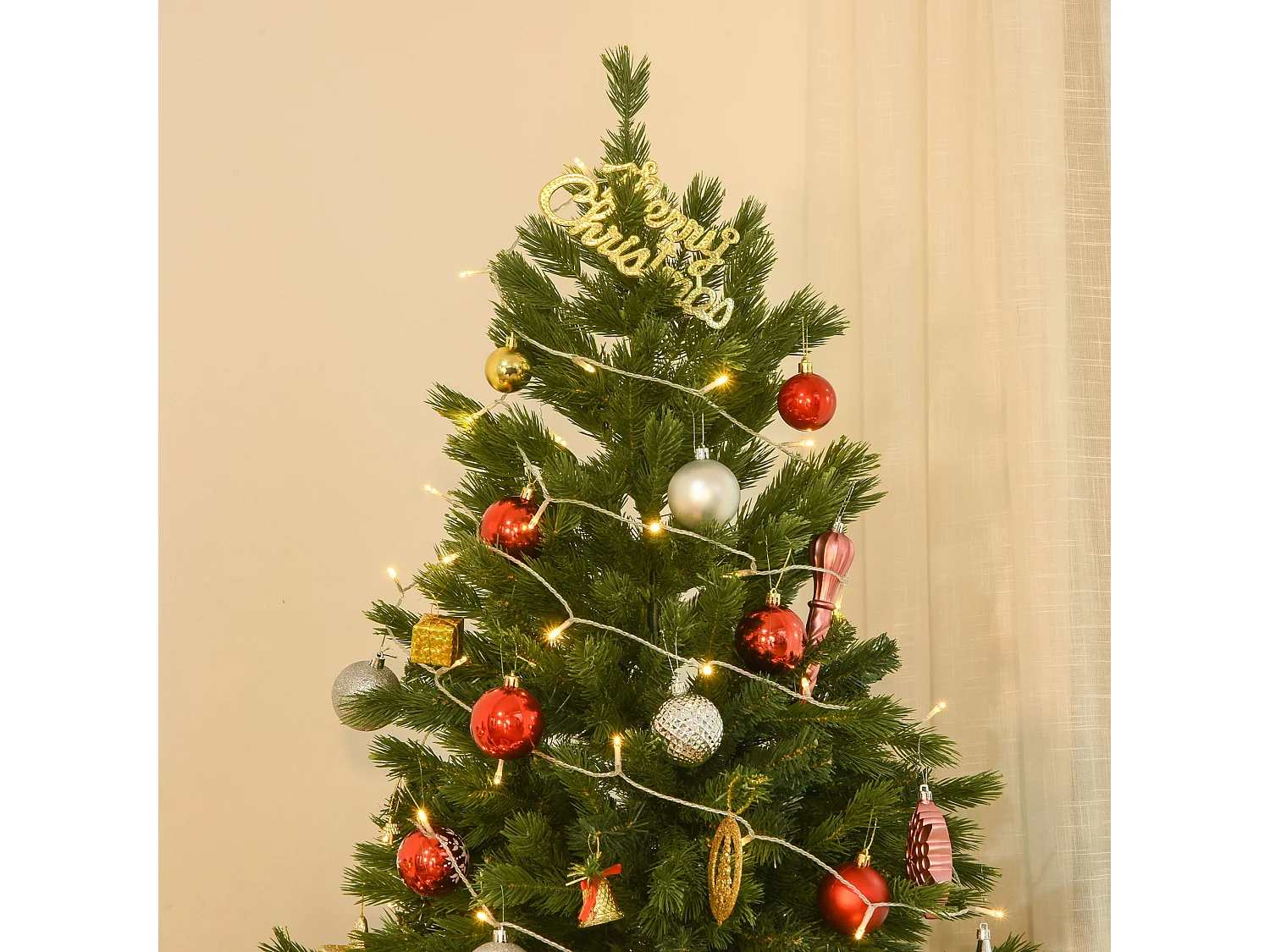 Albero artificiale gigante con rami e base pieghevole in pvc verde