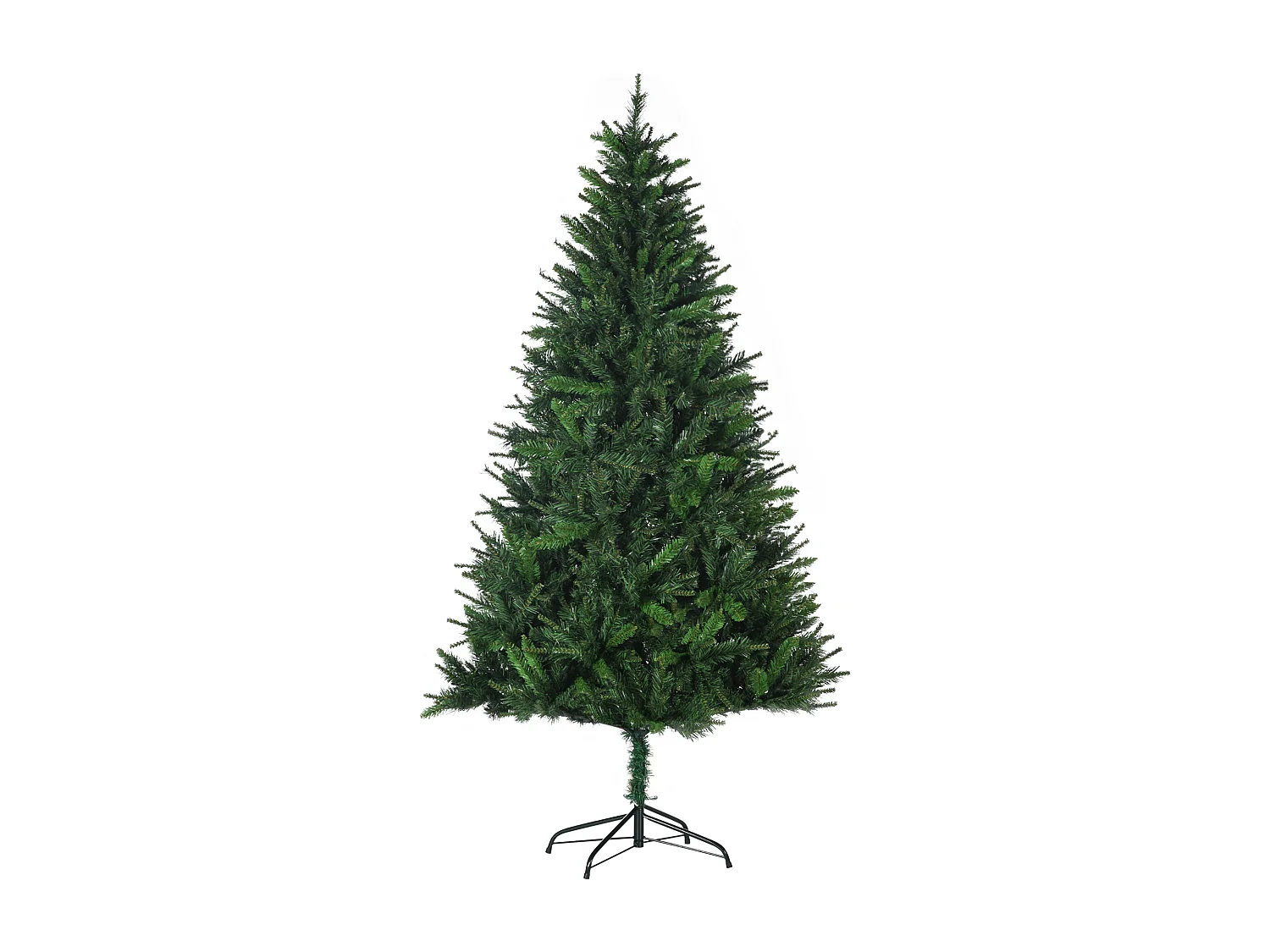 Albero di natale alto 180cm 786 rami e base in metallo verde