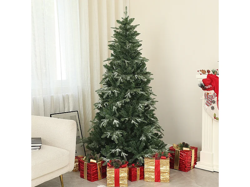 Albero di Natale innevato da 180 cm con 850 rami verde