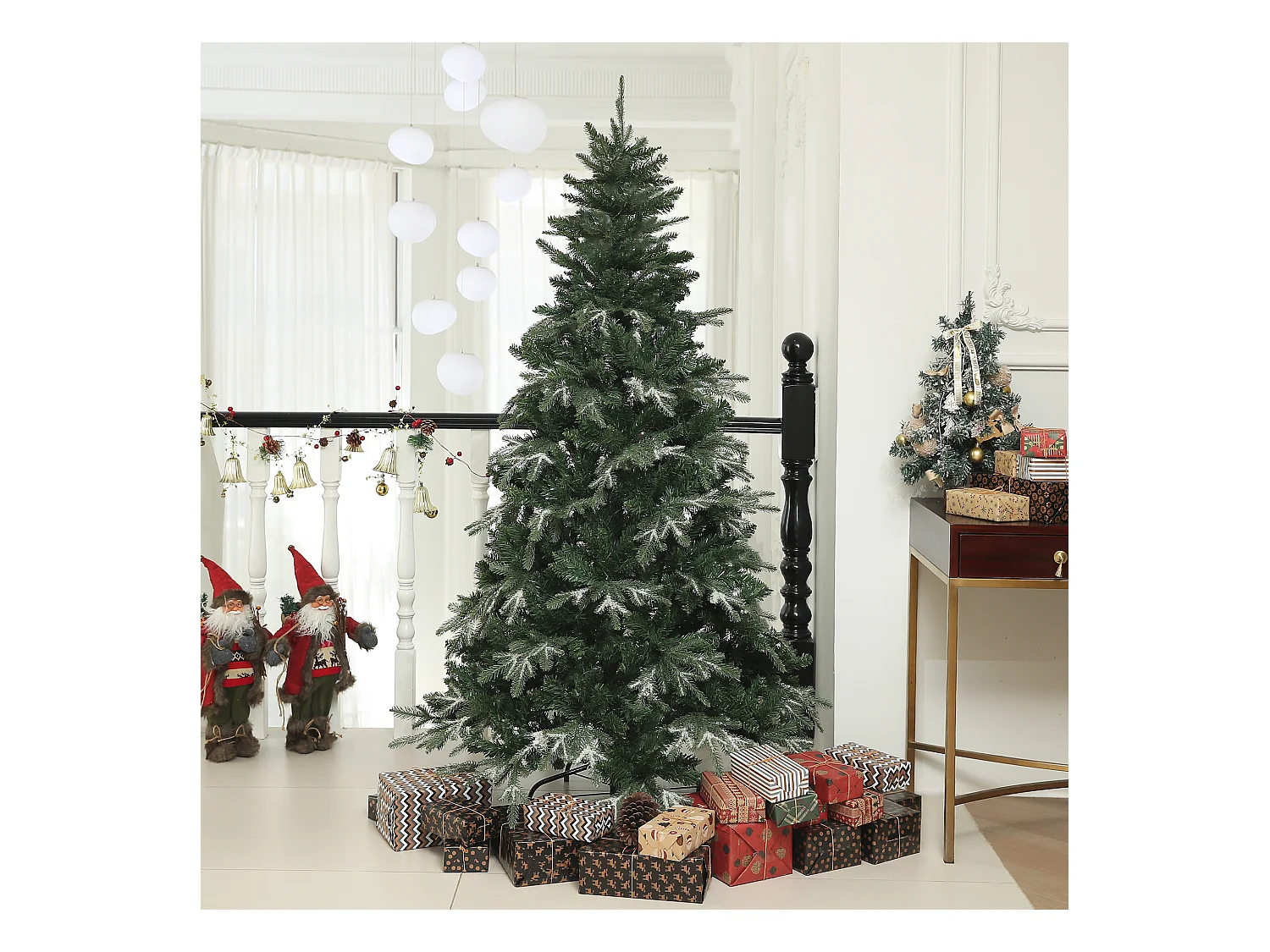 Albero di Natale innevato da 180 cm con 850 rami verde