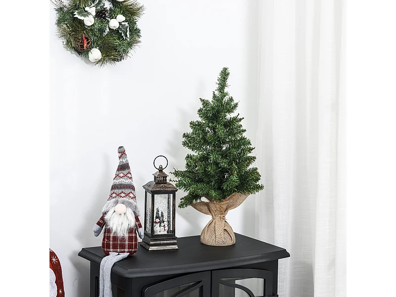 Albero Natale mini 60cm 70 rami PVC realistici