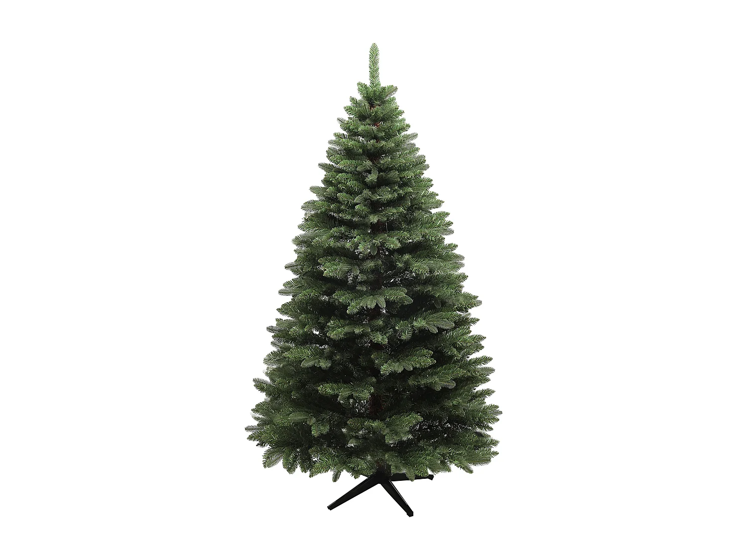 Albero di natale artificiale 1050 rami e base pieghevole Ø120x180 cm