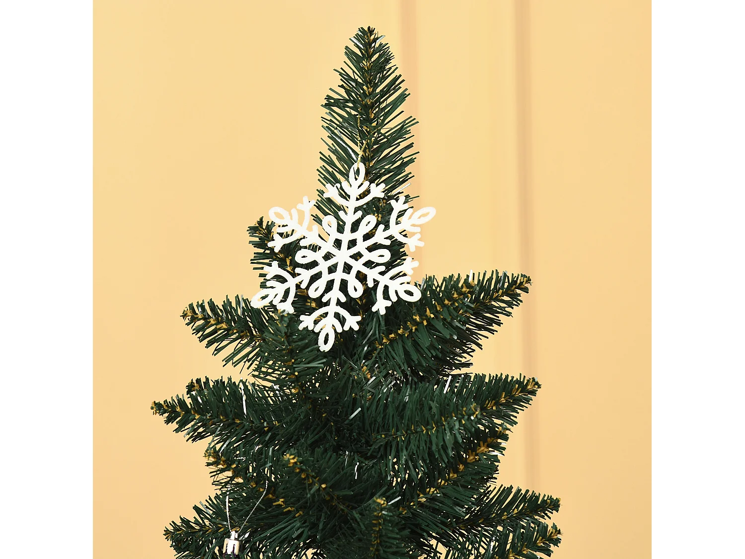 HOMCM Albero di Natale 180cm Artificiale con Base Pieghevole 380 Rami