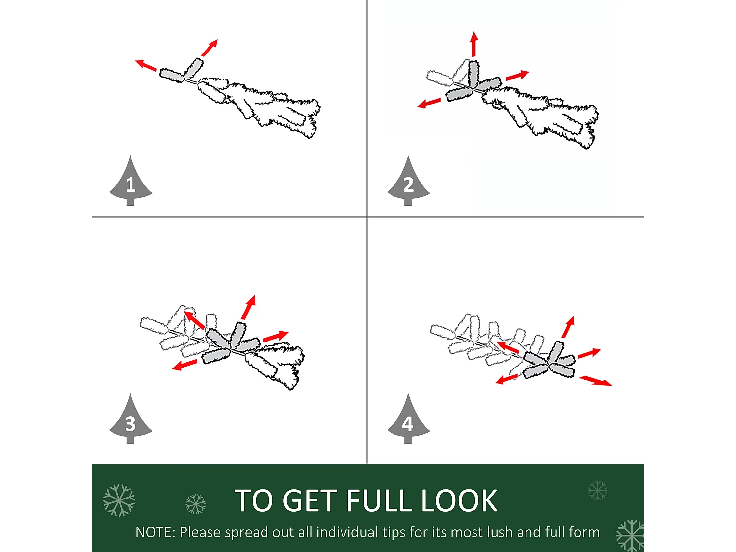 Albero di Natale con led e fibre ottiche in pvc verde