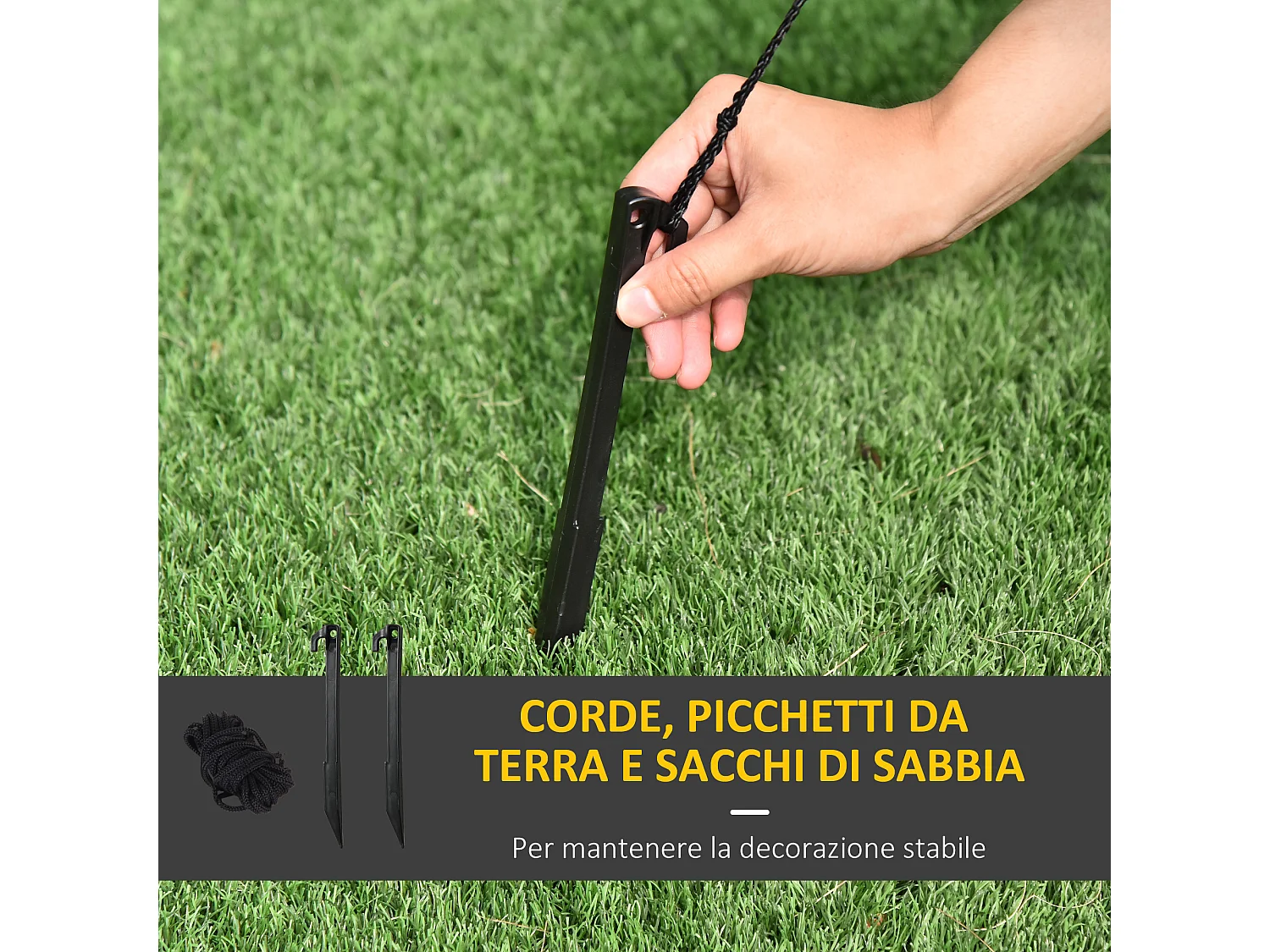 Babbo natale gonfiabile 1.8m con albero pinguino e luci led