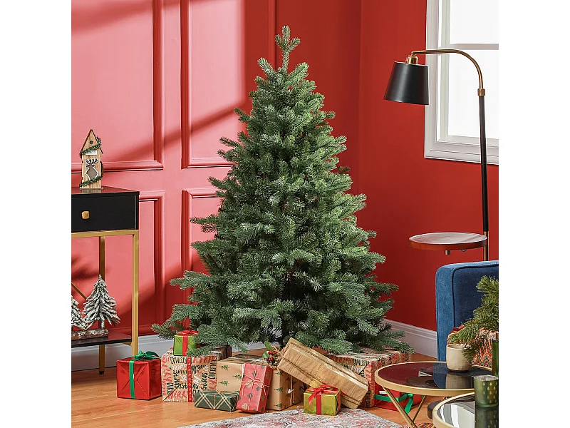 Albero di natale artificiale 152.4cm con 847 rami con base in metallo