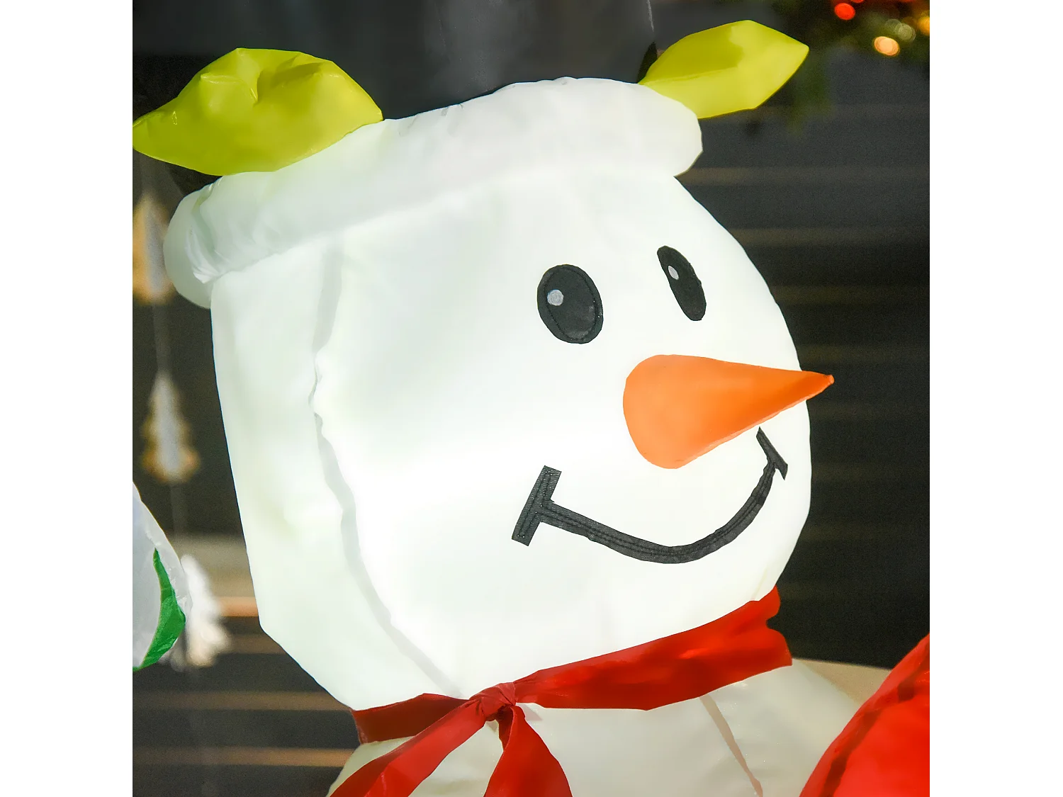 Albero di natale gonfiabile alto 243 cm con luci a led e babbo natale