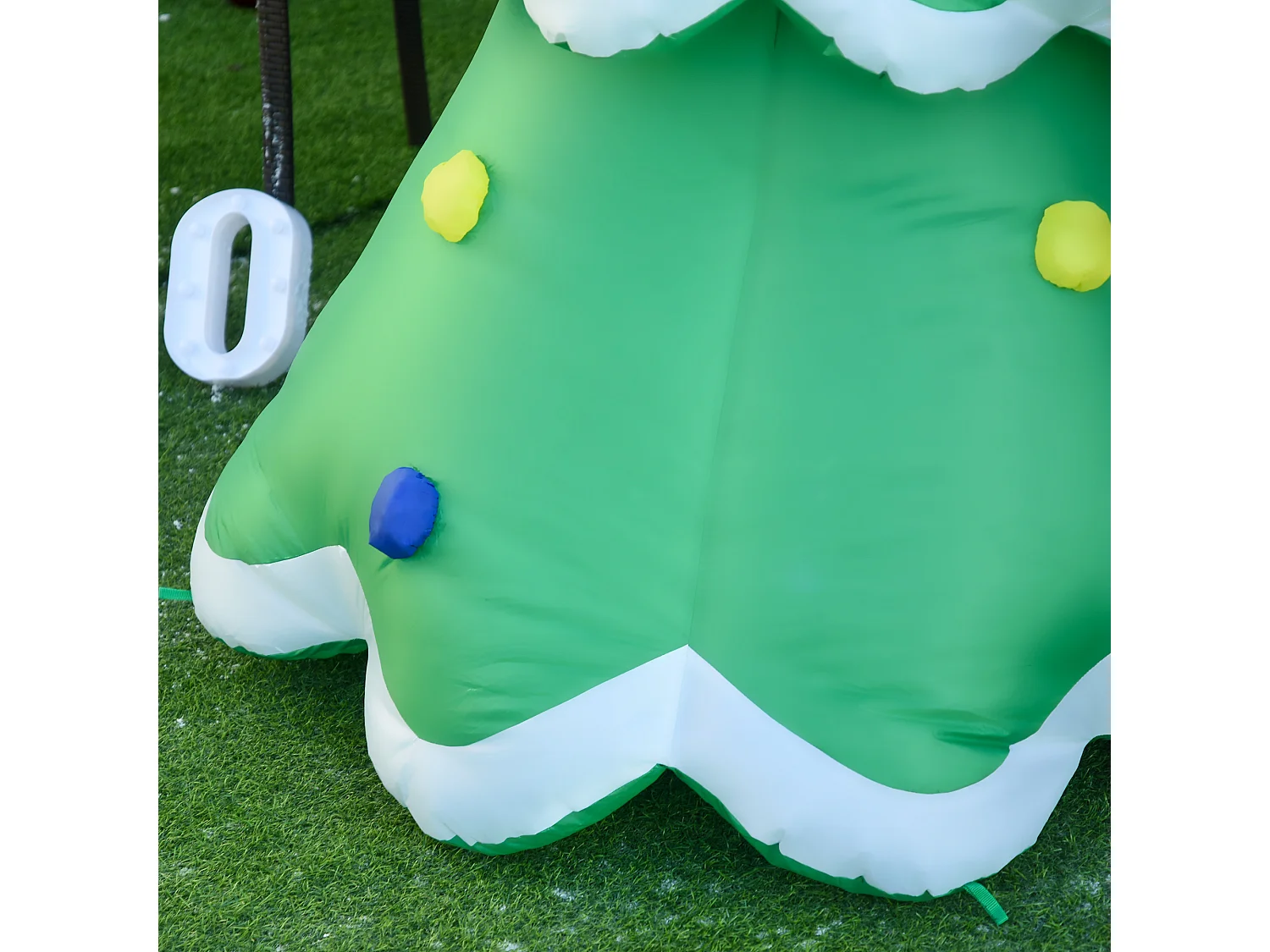 Albero di natale gonfiabile alto 243 cm con luci a led e babbo natale