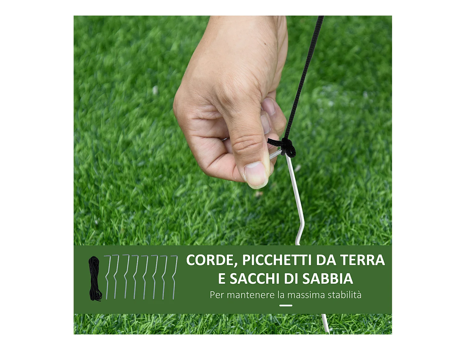 Babbo Natale gonfiabile con slitta e renne 2.3m