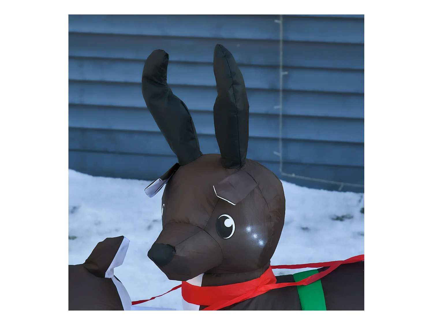 Babbo Natale gonfiabile con slitta e renne 2.3m