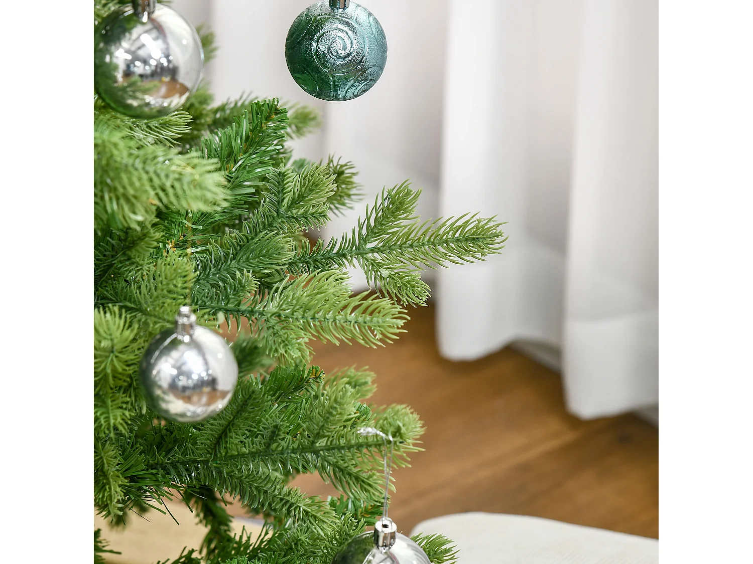 Albero di natale ignifugo per interni con 2056 rami e base