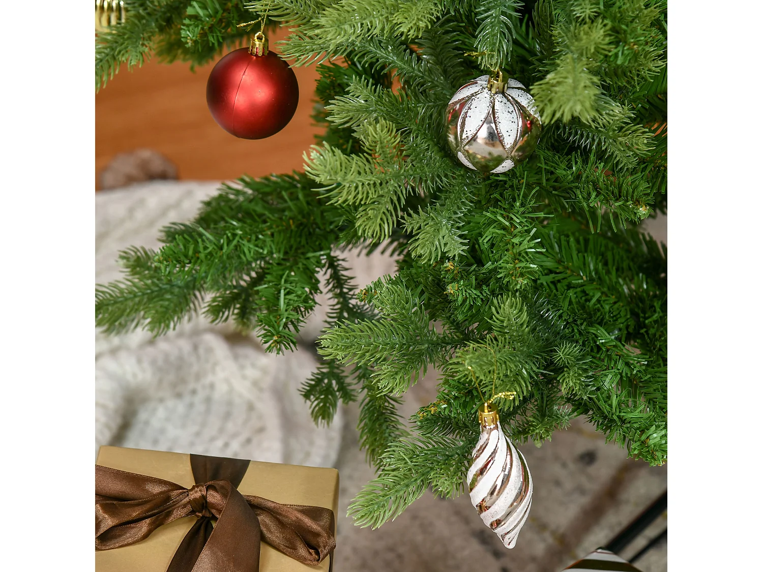 Albero di natale ignifugo per interni con 2056 rami e base