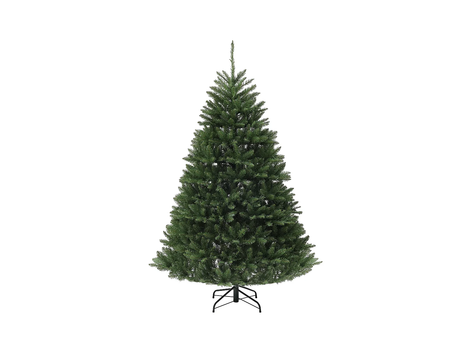 Albero di natale artificiale alto 195cm con 1838 rami e base acciaio
