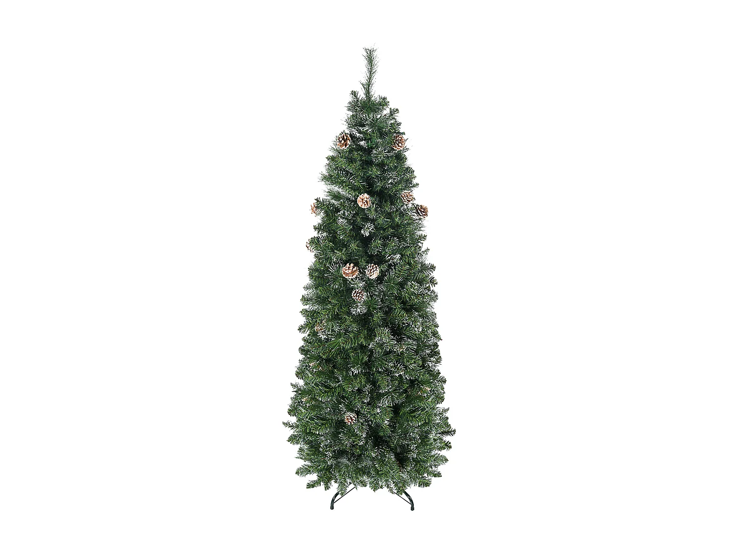 Albero di natale artificiale da 180 cm con 618 rami e base in metallo
