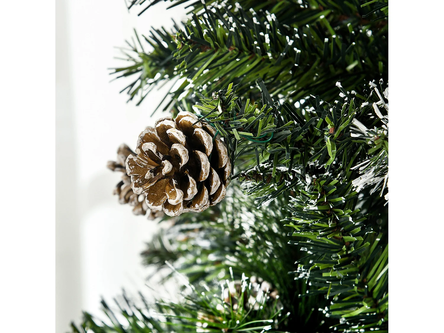 Albero di natale artificiale da 180 cm con 618 rami e base in metallo