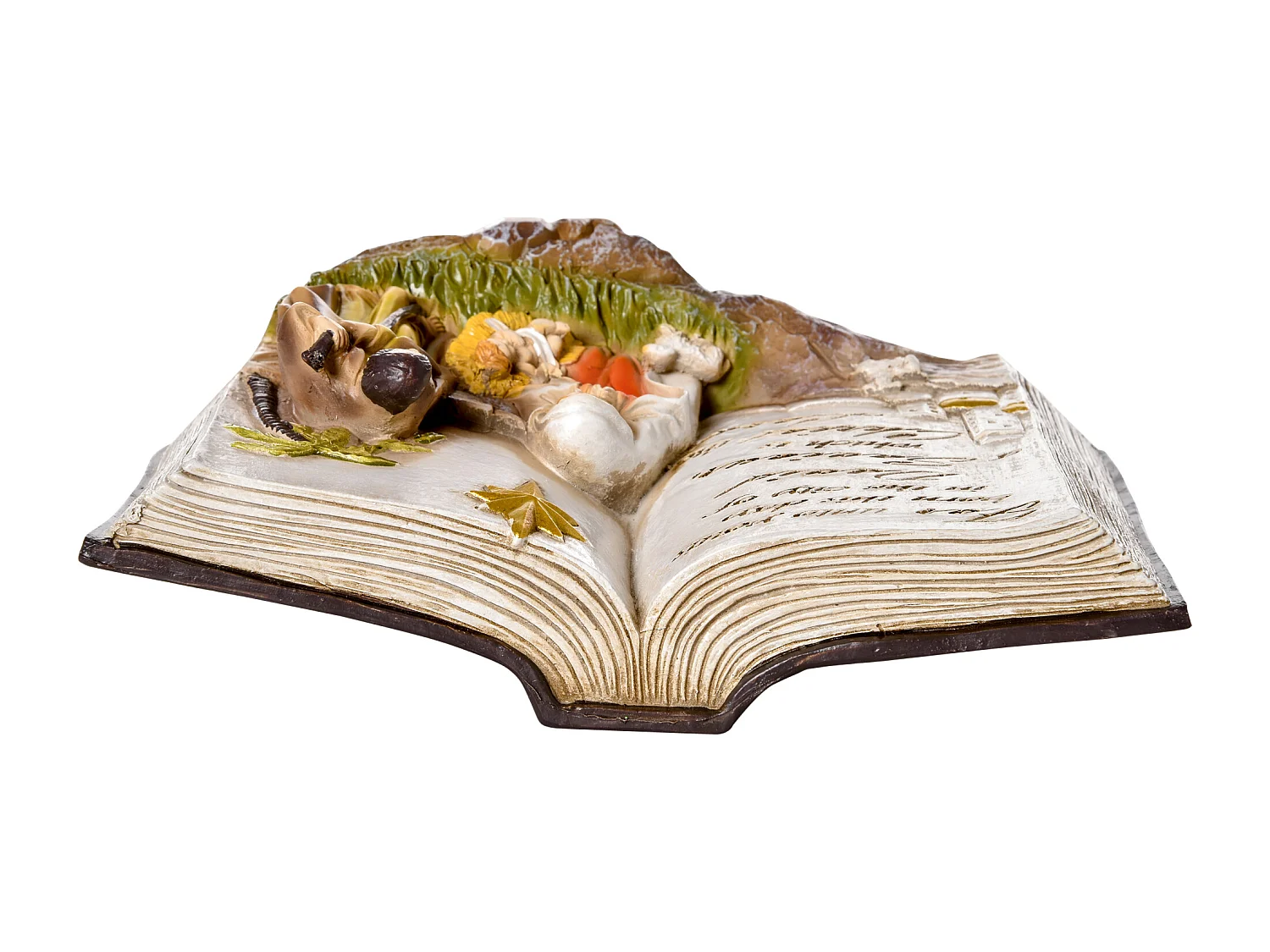 Presepe di natale natività con statuine 3d resina 21.5x9.5x14cm