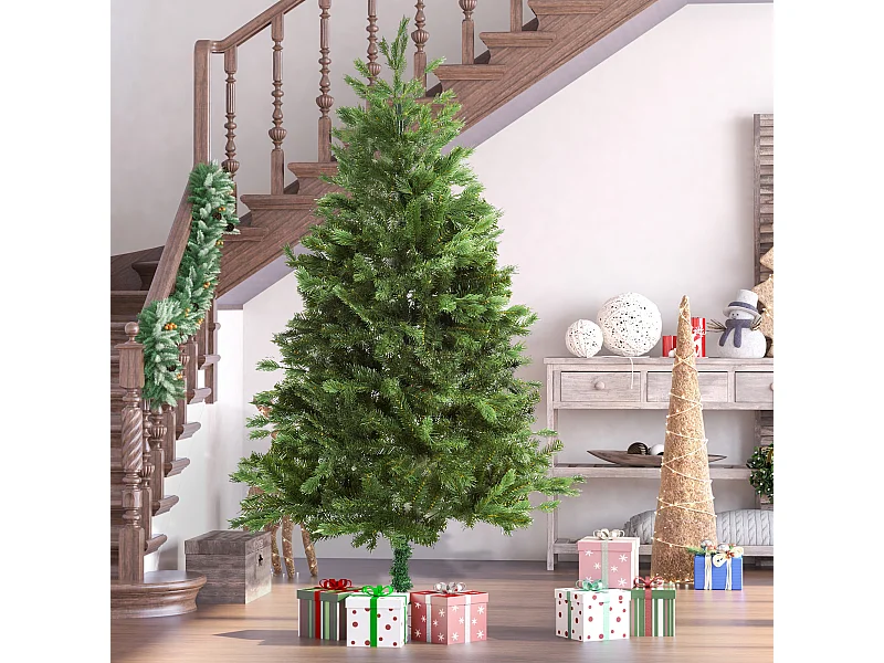 Albero artificiale gigante con rami e base rimovibile in pvc verde
