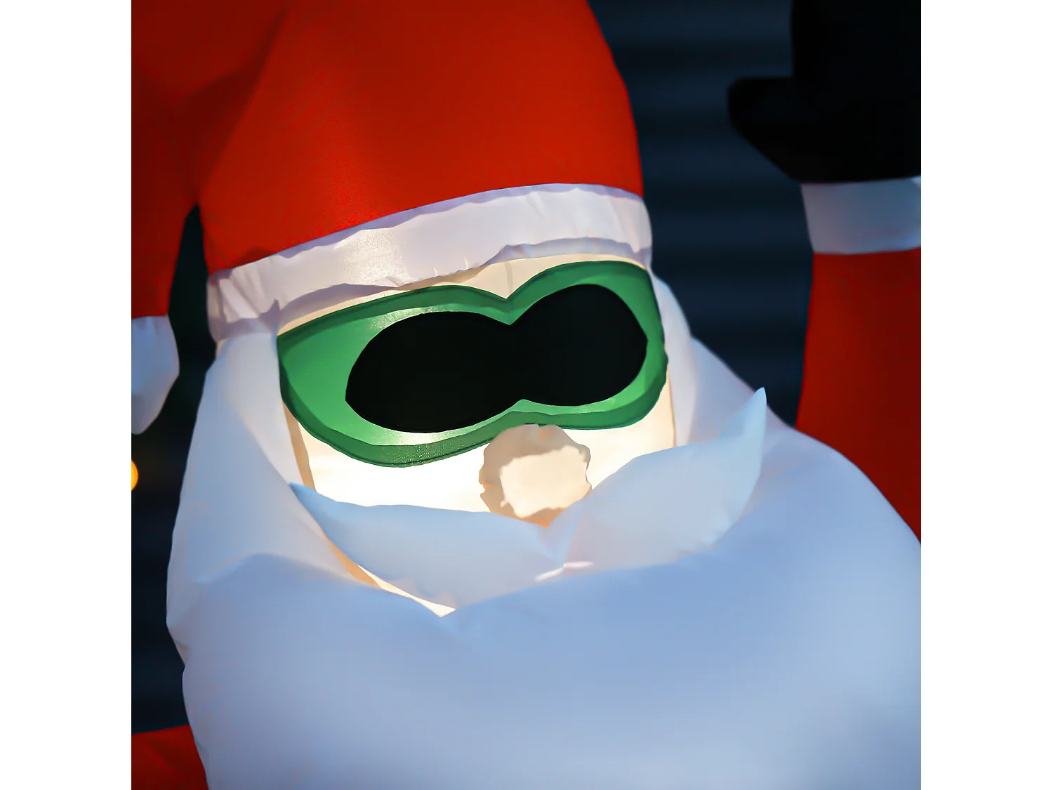 Babbo natale gonfiabile su aereo luci led decorazione esterno