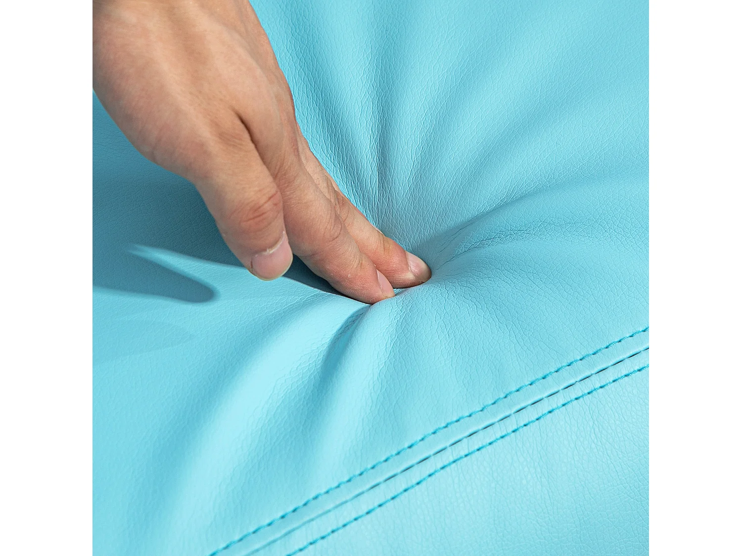 Poltrona massaggiante reclinabile con telecomando azzurro