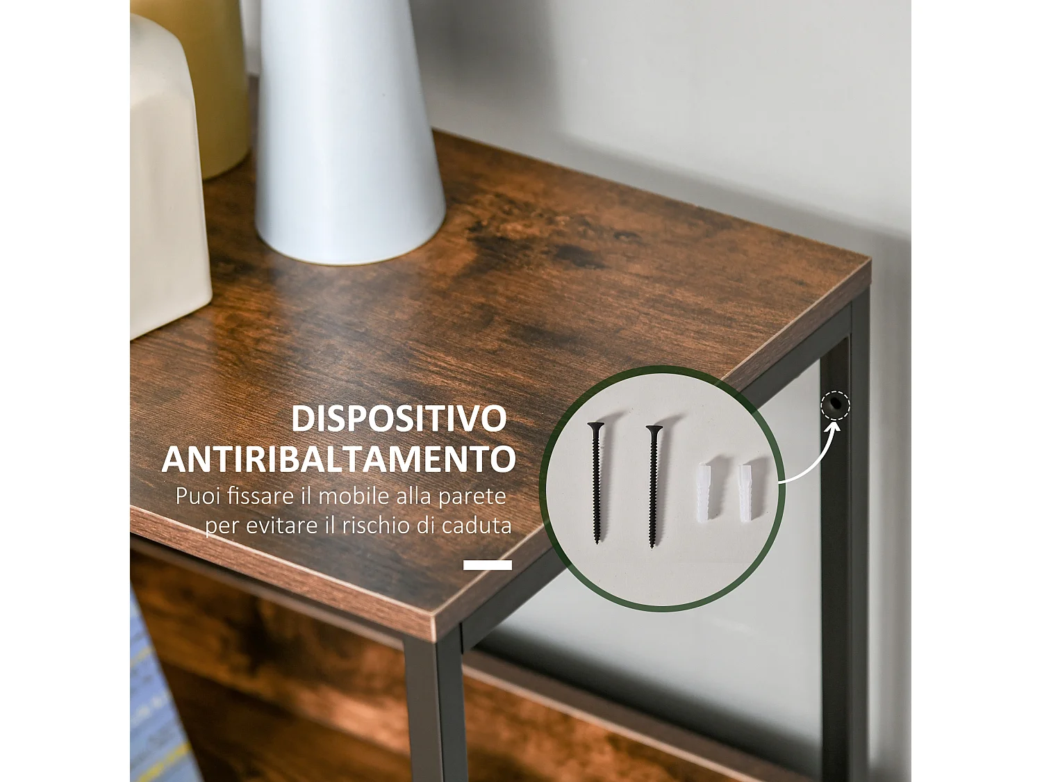 Mobile cassettiera multiuso 4 cassetti in tessuto 58x29x103cm