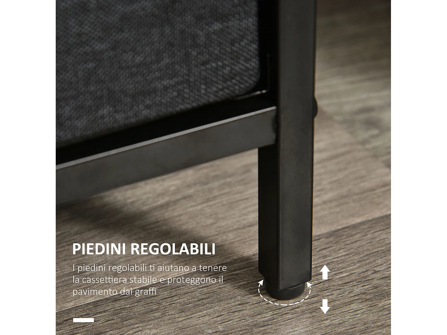 Mobile cassettiera multiuso 4 cassetti in tessuto 58x29x103cm