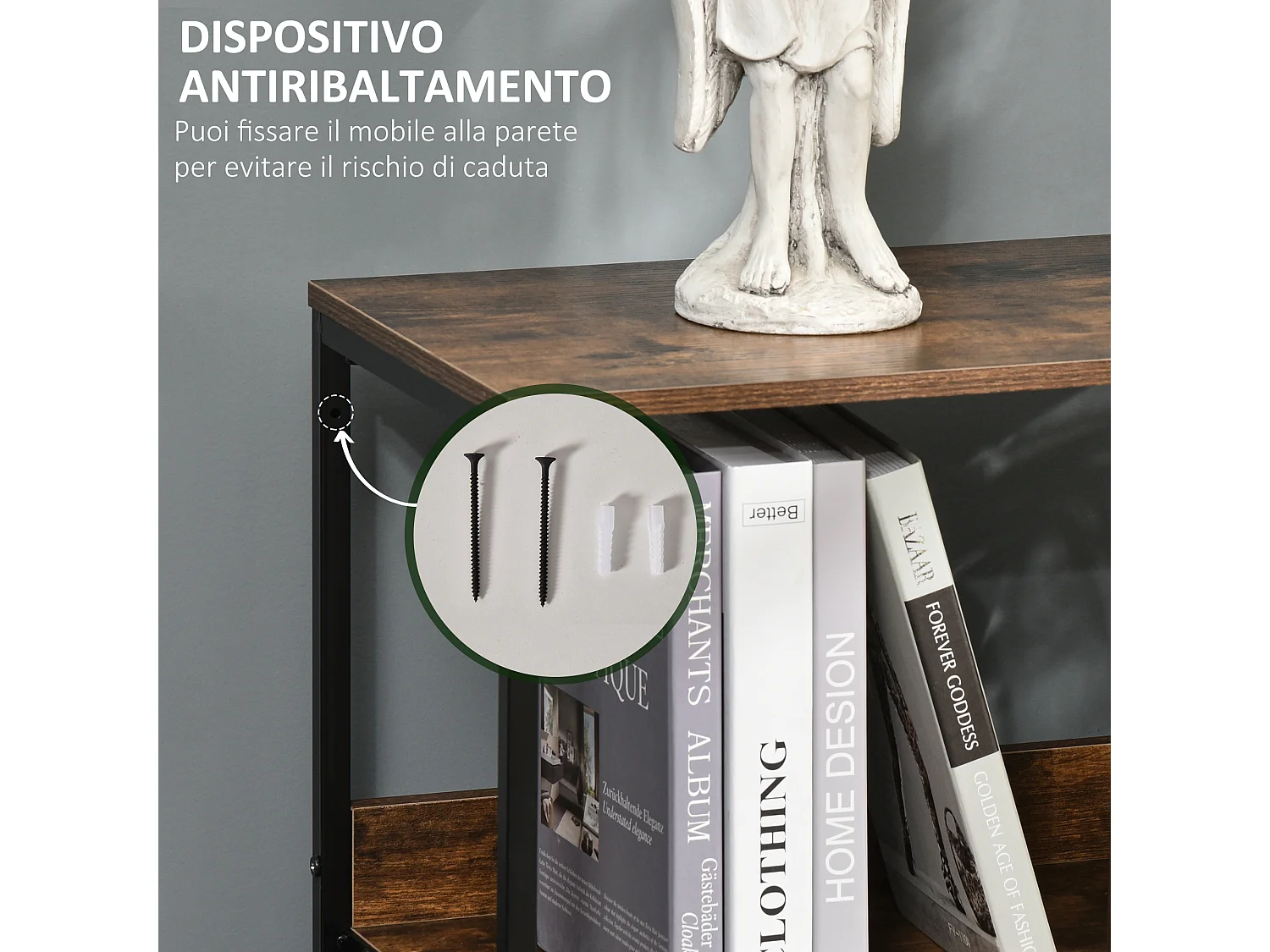 Mobile cassettiera multiuso 3 cassetti in tessuto 58x29x81.5cm