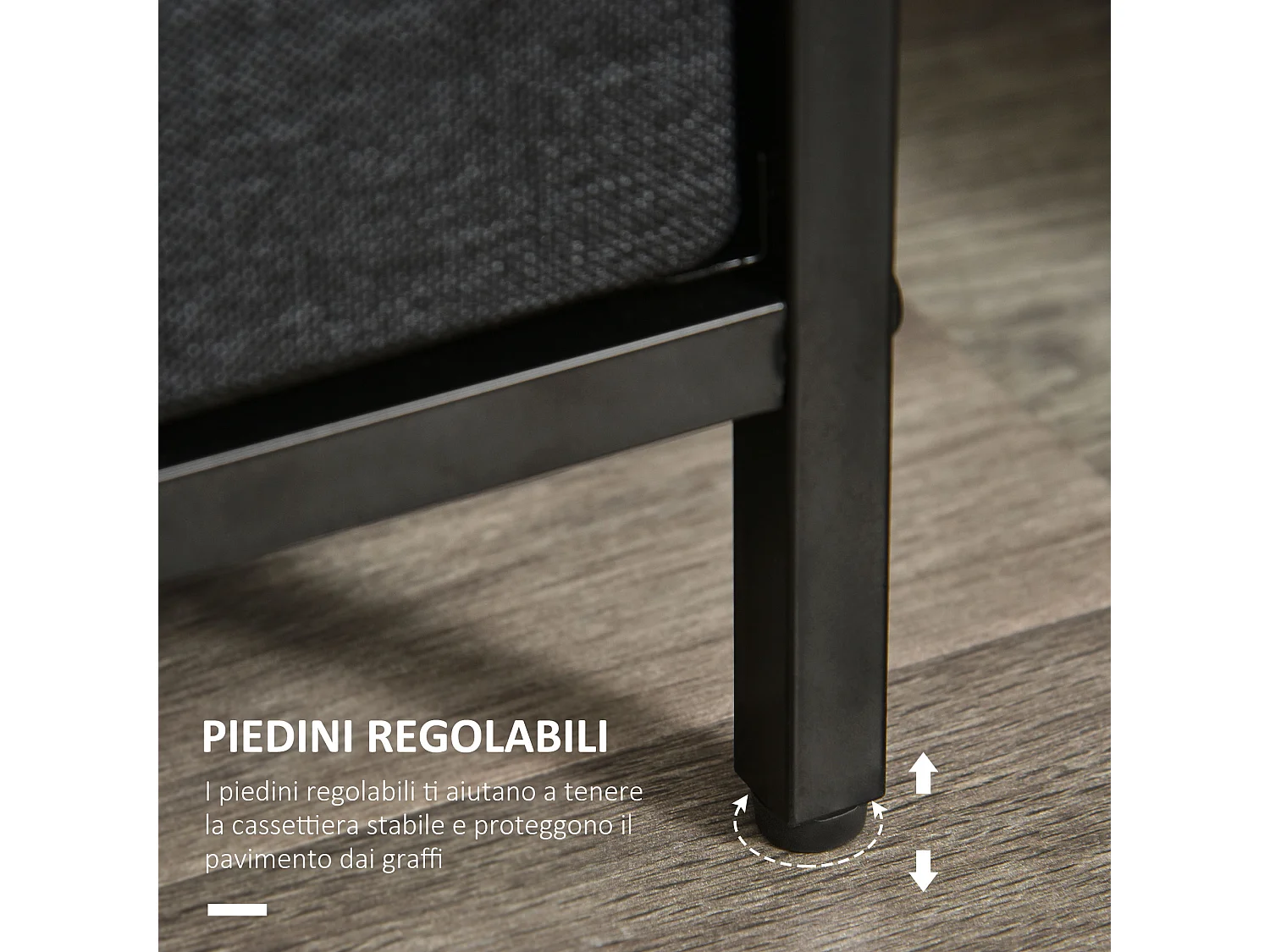 Mobile cassettiera multiuso 3 cassetti in tessuto 58x29x81.5cm